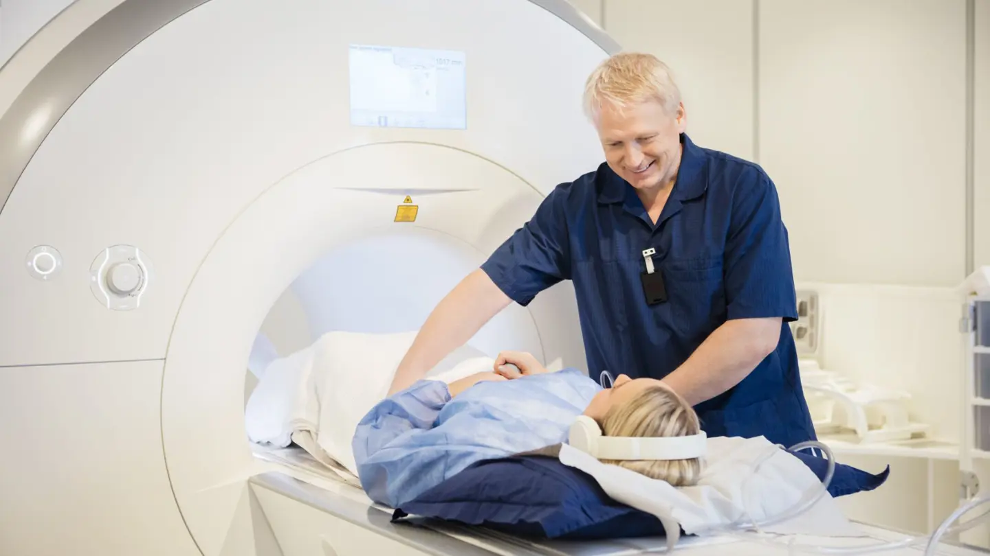 Preparing Woman MRI Scan (1)